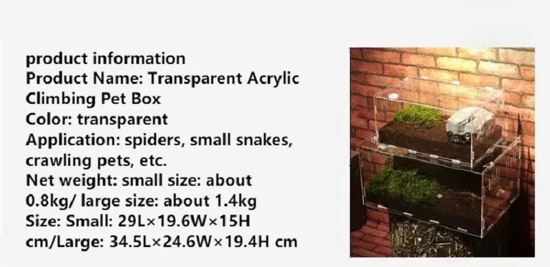 Wholesale Bulk Acrylic Reptile Container Magnetic Acrylic Reptile Cage Acrylic Reptile Breeding Box With Thermometer And Insect Breeding Box - Furbury