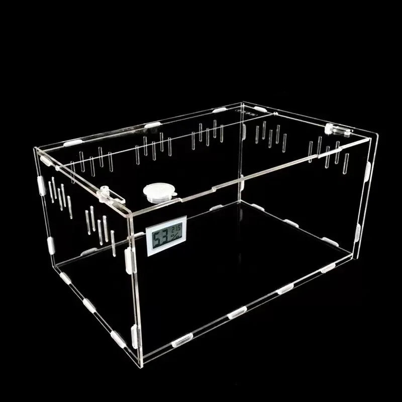 Wholesale Bulk Acrylic Reptile Container Magnetic Acrylic Reptile Cage Acrylic Reptile Breeding Box With Thermometer And Insect Breeding Box - Furbury