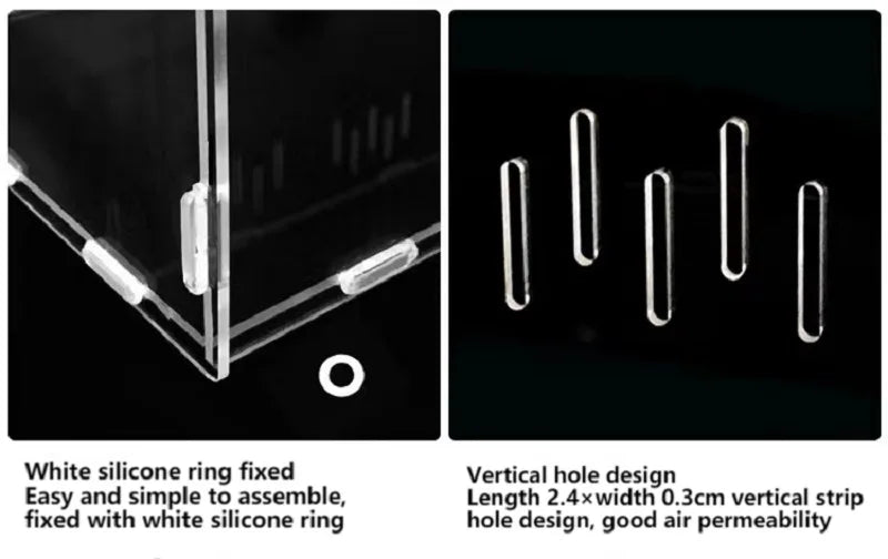 Wholesale Bulk Acrylic Reptile Container Magnetic Acrylic Reptile Cage Acrylic Reptile Breeding Box With Thermometer And Insect Breeding Box - Furbury