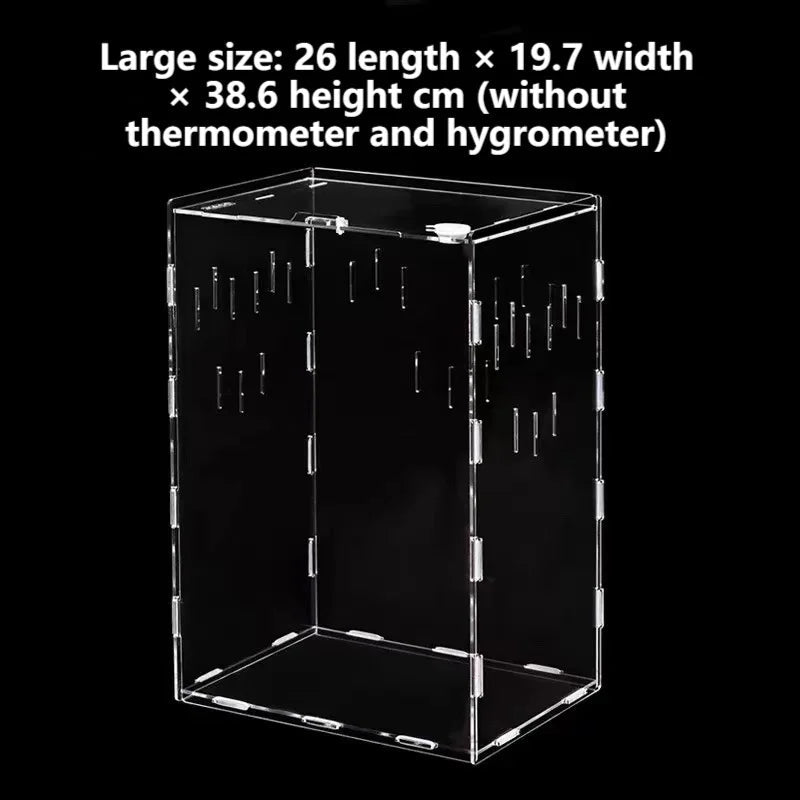 Wholesale Bulk Acrylic Reptile Container Magnetic Acrylic Reptile Cage Acrylic Reptile Breeding Box With Thermometer And Insect Breeding Box - Furbury