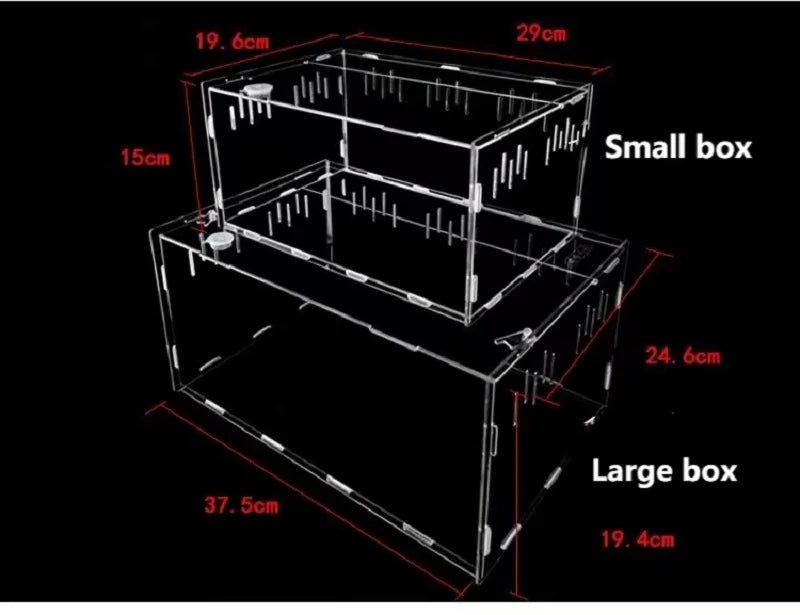 Wholesale Bulk Acrylic Reptile Container Magnetic Acrylic Reptile Cage Acrylic Reptile Breeding Box With Thermometer And Insect Breeding Box - Furbury