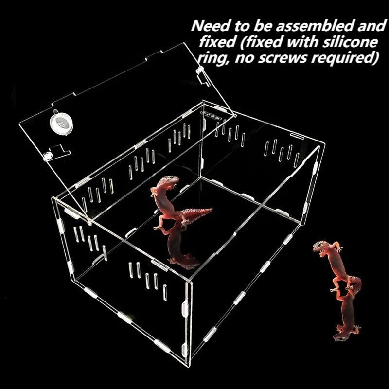 Wholesale Bulk Acrylic Reptile Container Magnetic Acrylic Reptile Cage Acrylic Reptile Breeding Box With Thermometer And Insect Breeding Box - Furbury