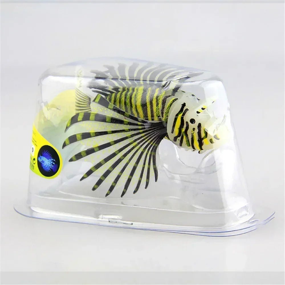 Wholesale Bulk Aquarium Artificial Luminous Lionfish Fish Tank Landscape Silicone Fake Fish Floating Glow In Dark Ornament Home Decoration - Furbury