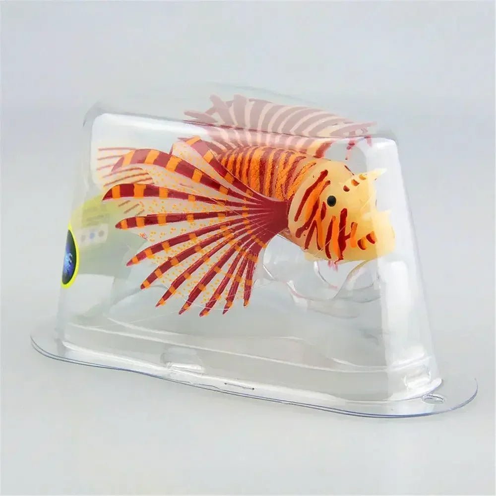 Wholesale Bulk Aquarium Artificial Luminous Lionfish Fish Tank Landscape Silicone Fake Fish Floating Glow In Dark Ornament Home Decoration - Furbury