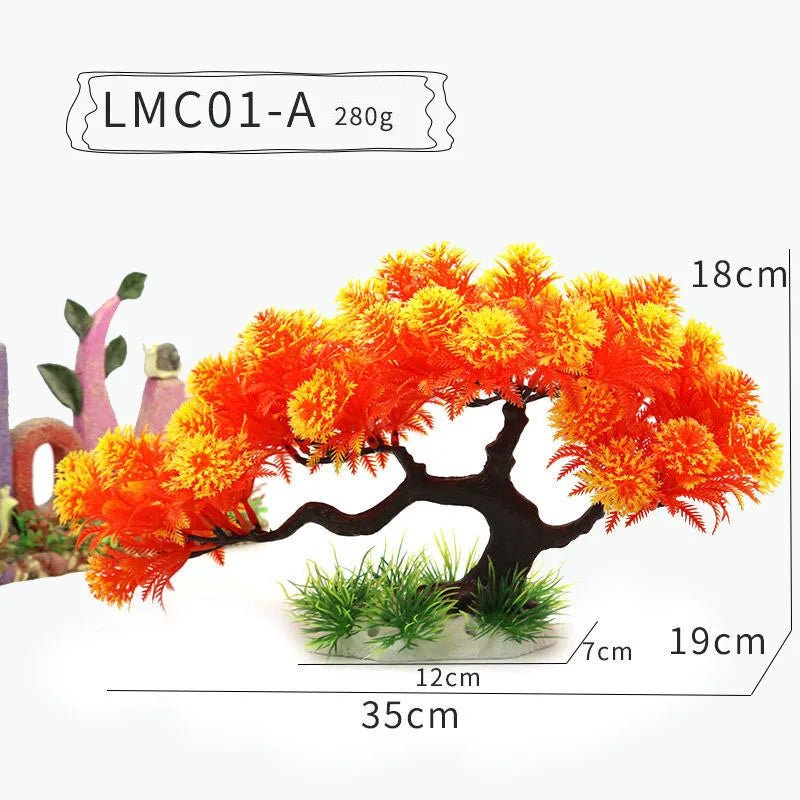 Wholesale Bulk Aquarium Ornaments Simulation Plants Fish Tank Landscaping Home Decorations Plastic Water Plants Flowers Trees Rocks Accessories - Furbury