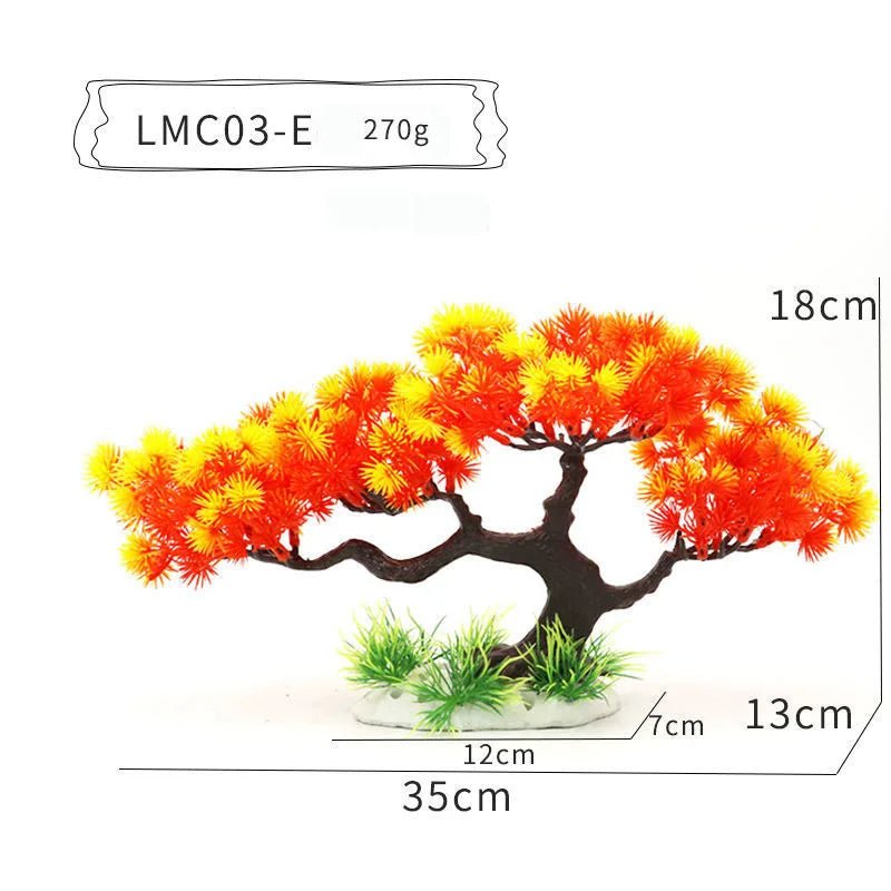 Wholesale Bulk Aquarium Ornaments Simulation Plants Fish Tank Landscaping Home Decorations Plastic Water Plants Flowers Trees Rocks Accessories - Furbury