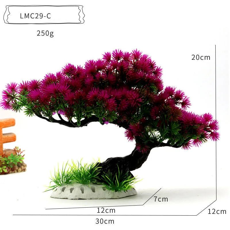 Wholesale Bulk Aquarium Ornaments Simulation Plants Fish Tank Landscaping Home Decorations Plastic Water Plants Flowers Trees Rocks Accessories - Furbury