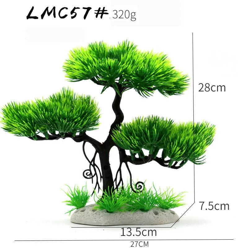 Wholesale Bulk Aquarium Ornaments Simulation Plants Fish Tank Landscaping Home Decorations Plastic Water Plants Flowers Trees Rocks Accessories - Furbury