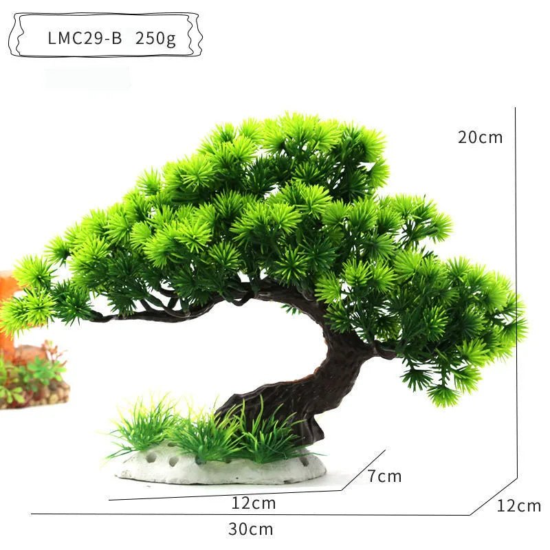 Wholesale Bulk Aquarium Ornaments Simulation Plants Fish Tank Landscaping Home Decorations Plastic Water Plants Flowers Trees Rocks Accessories - Furbury