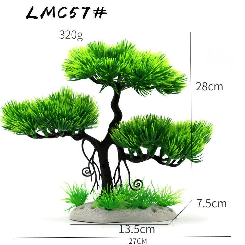 Wholesale Bulk Aquarium Ornaments Simulation Plants Fish Tank Landscaping Home Decorations Plastic Water Plants Flowers Trees Rocks Accessories - Furbury