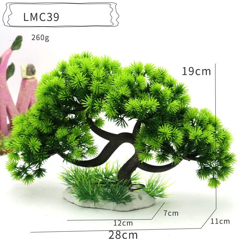 Wholesale Bulk Aquarium Ornaments Simulation Plants Fish Tank Landscaping Home Decorations Plastic Water Plants Flowers Trees Rocks Accessories - Furbury