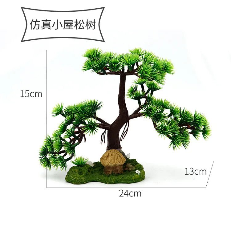 Wholesale Bulk Aquarium Ornaments Simulation Plants Fish Tank Landscaping Home Decorations Plastic Water Plants Flowers Trees Rocks Accessories - Furbury