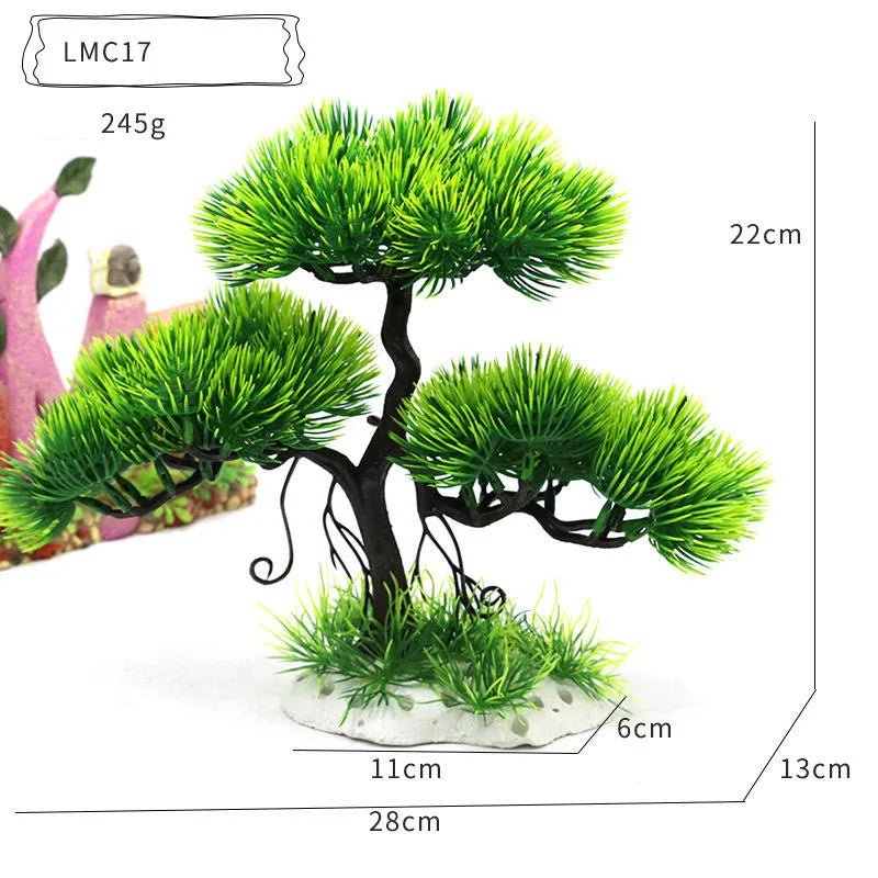 Wholesale Bulk Aquarium Ornaments Simulation Plants Fish Tank Landscaping Home Decorations Plastic Water Plants Flowers Trees Rocks Accessories - Furbury