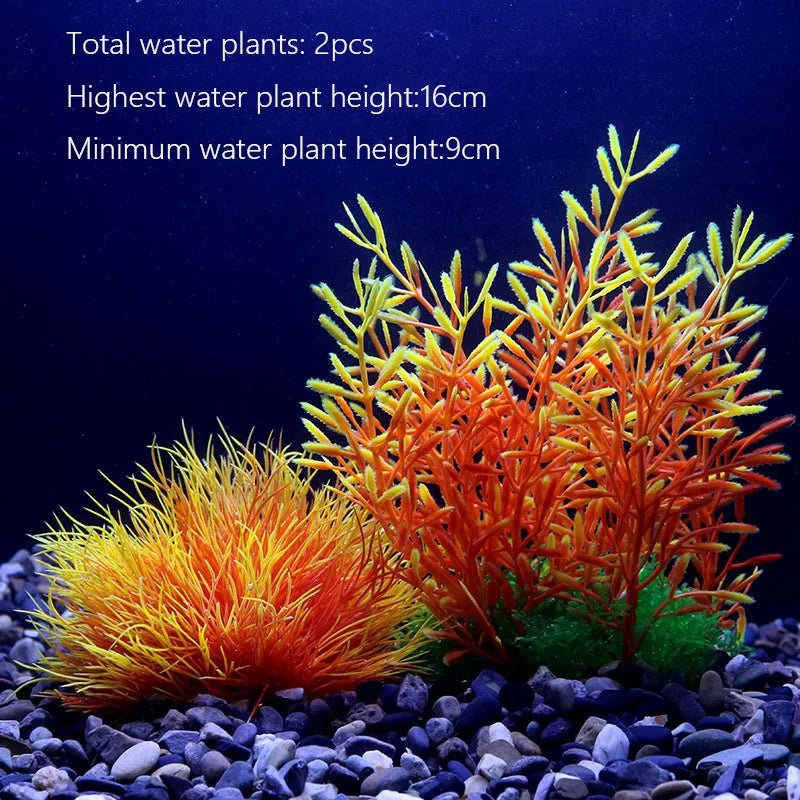 Wholesale Bulk Aquarium Plants Ornaments Plastic Simulation Artificial Water White Yellow Brown Red Grass Fish Tank Decoration Accessories - Furbury