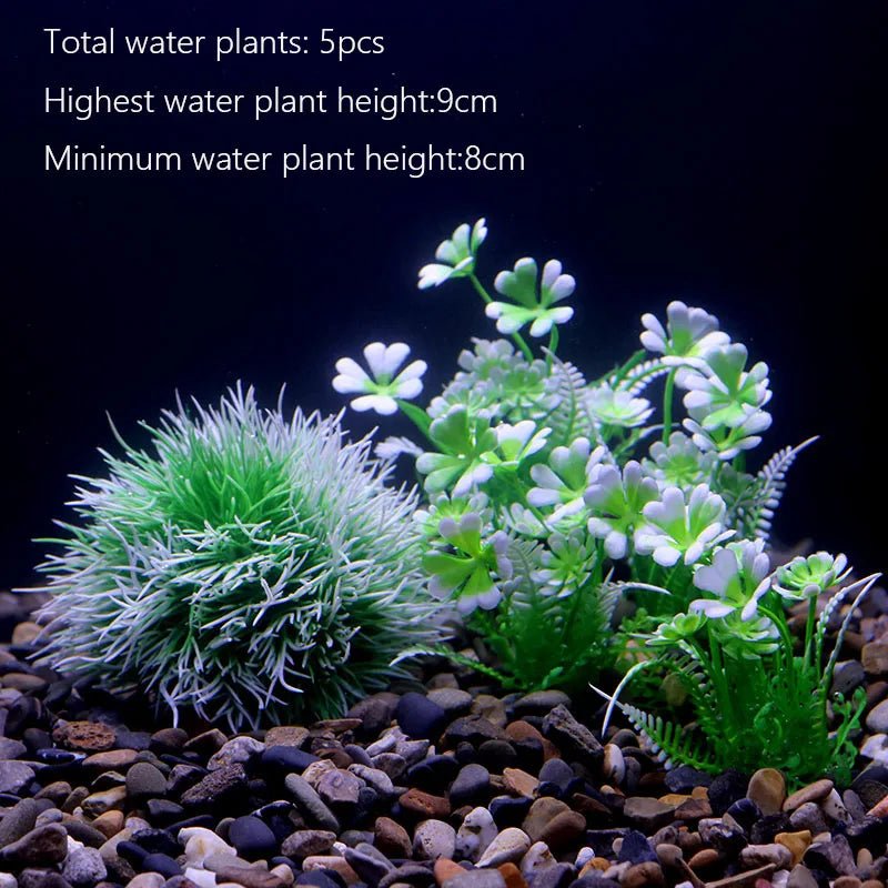 Wholesale Bulk Aquarium Plants Ornaments Plastic Simulation Artificial Water White Yellow Brown Red Grass Fish Tank Decoration Accessories - Furbury