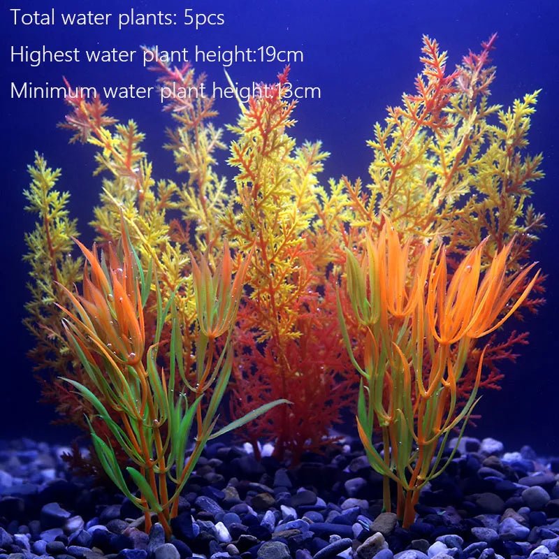 Wholesale Bulk Aquarium Plants Ornaments Plastic Simulation Artificial Water White Yellow Brown Red Grass Fish Tank Decoration Accessories - Furbury