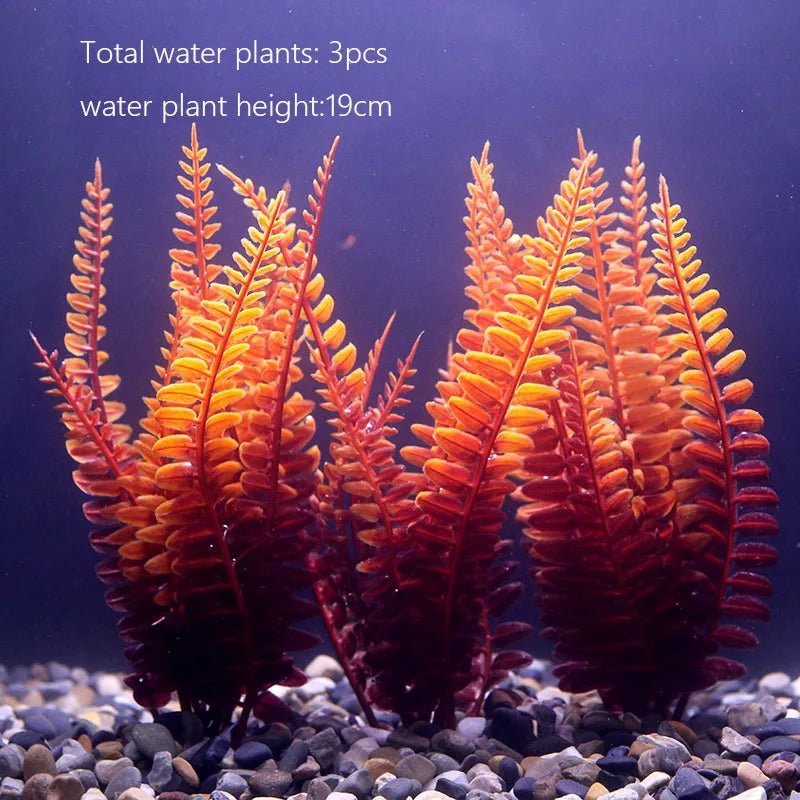 Wholesale Bulk Aquarium Plants Ornaments Plastic Simulation Artificial Water White Yellow Brown Red Grass Fish Tank Decoration Accessories - Furbury