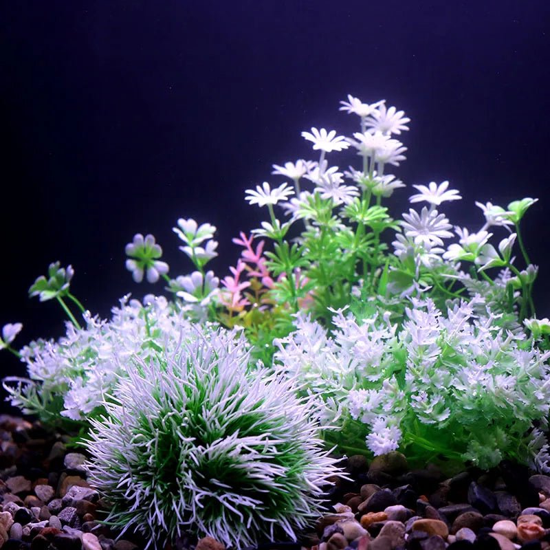 Wholesale Bulk Aquarium Plants Ornaments Plastic Simulation Artificial Water White Yellow Brown Red Grass Fish Tank Decoration Accessories - Furbury
