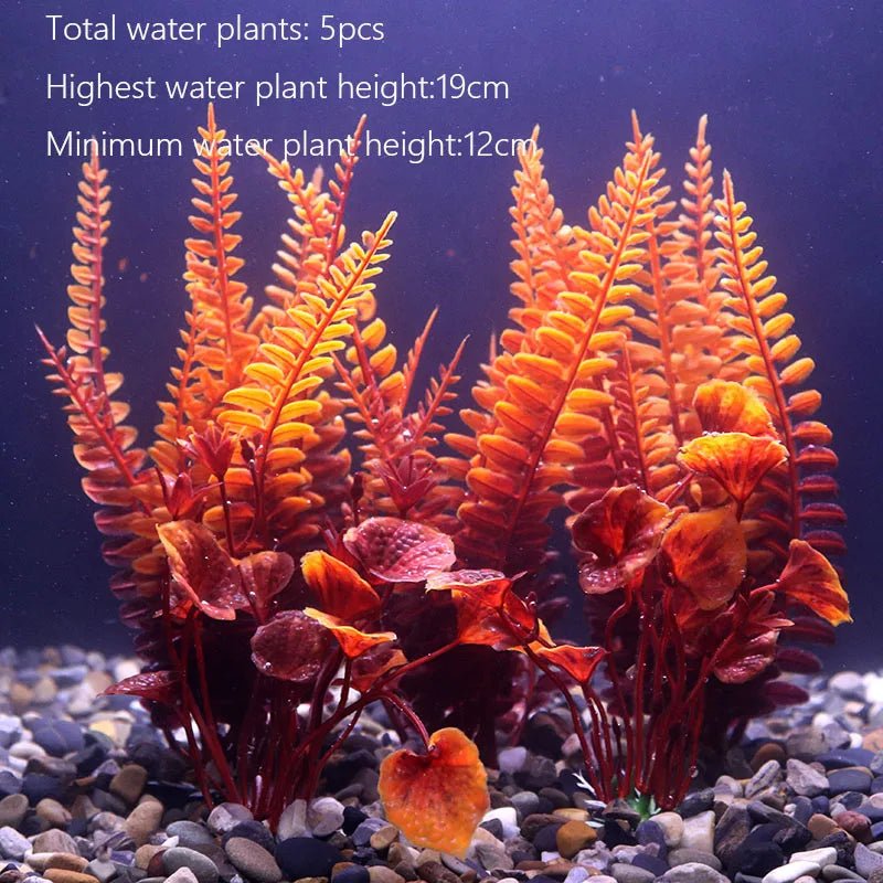 Wholesale Bulk Aquarium Plants Ornaments Plastic Simulation Artificial Water White Yellow Brown Red Grass Fish Tank Decoration Accessories - Furbury