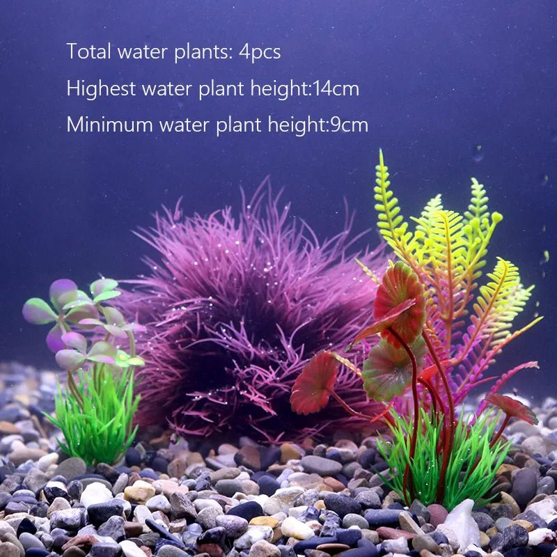Wholesale Bulk Aquarium Plants Ornaments Plastic Simulation Artificial Water White Yellow Brown Red Grass Fish Tank Decoration Accessories - Furbury