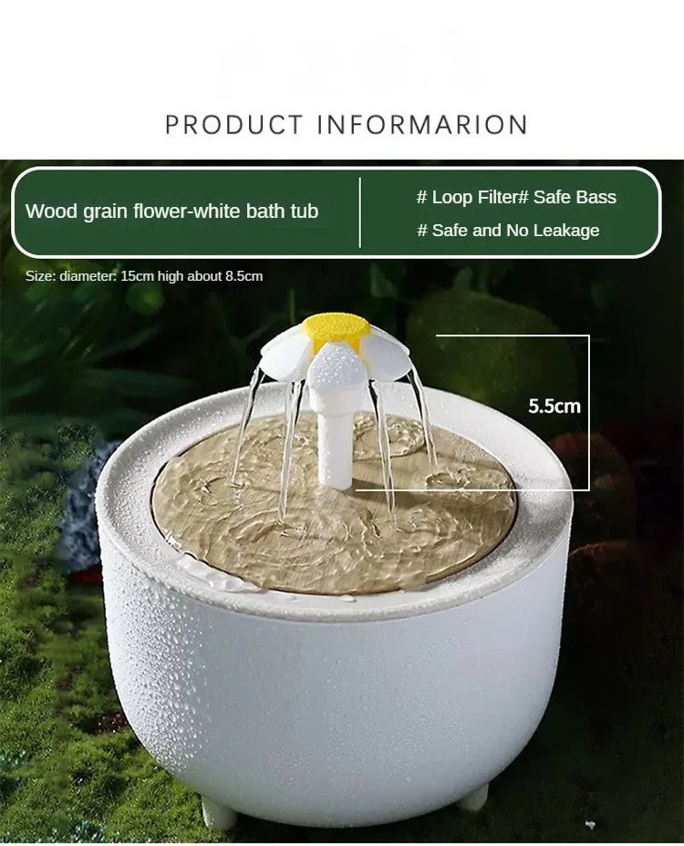 Wholesale Bulk Auto Circulating 2 - in - 1 Parrot Bath & Pet Water Fountain, Drip - Free Design for Small Pets, USB Powered - Furbury