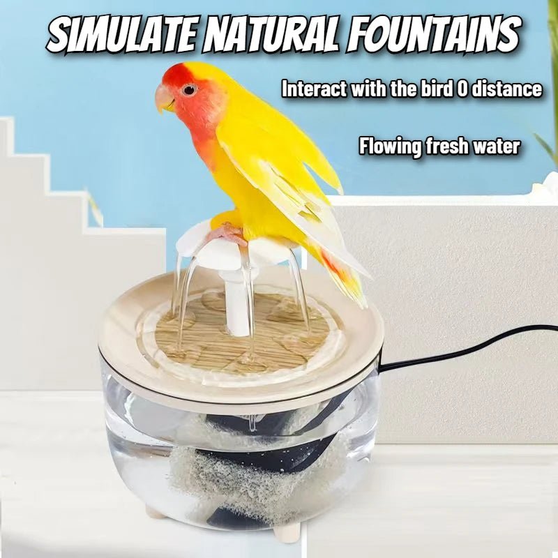 Wholesale Bulk Auto Circulating 2 - in - 1 Parrot Bath & Pet Water Fountain, Drip - Free Design for Small Pets, USB Powered - Furbury