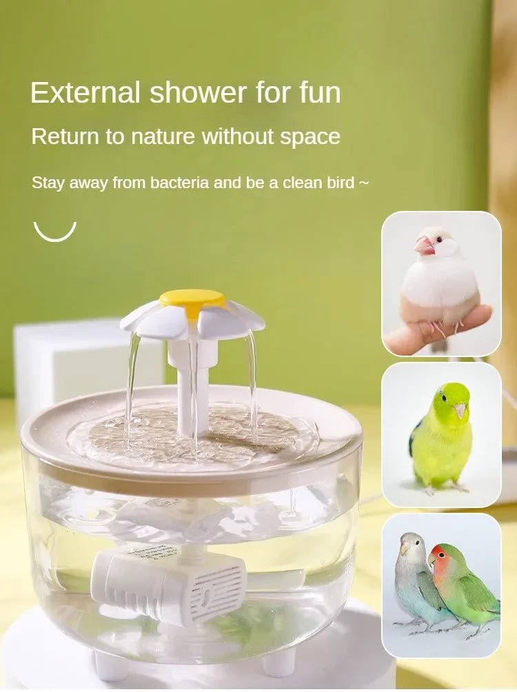 Wholesale Bulk Auto Circulating 2 - in - 1 Parrot Bath & Pet Water Fountain, Drip - Free Design for Small Pets, USB Powered - Furbury