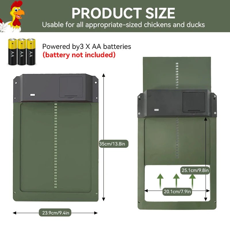 Wholesale Bulk Automatic Chicken Coop Door Opener Battery Powered Light Sense Control Waterproof Pet Flap Accessories Upgrade ABS House Gate - Furbury