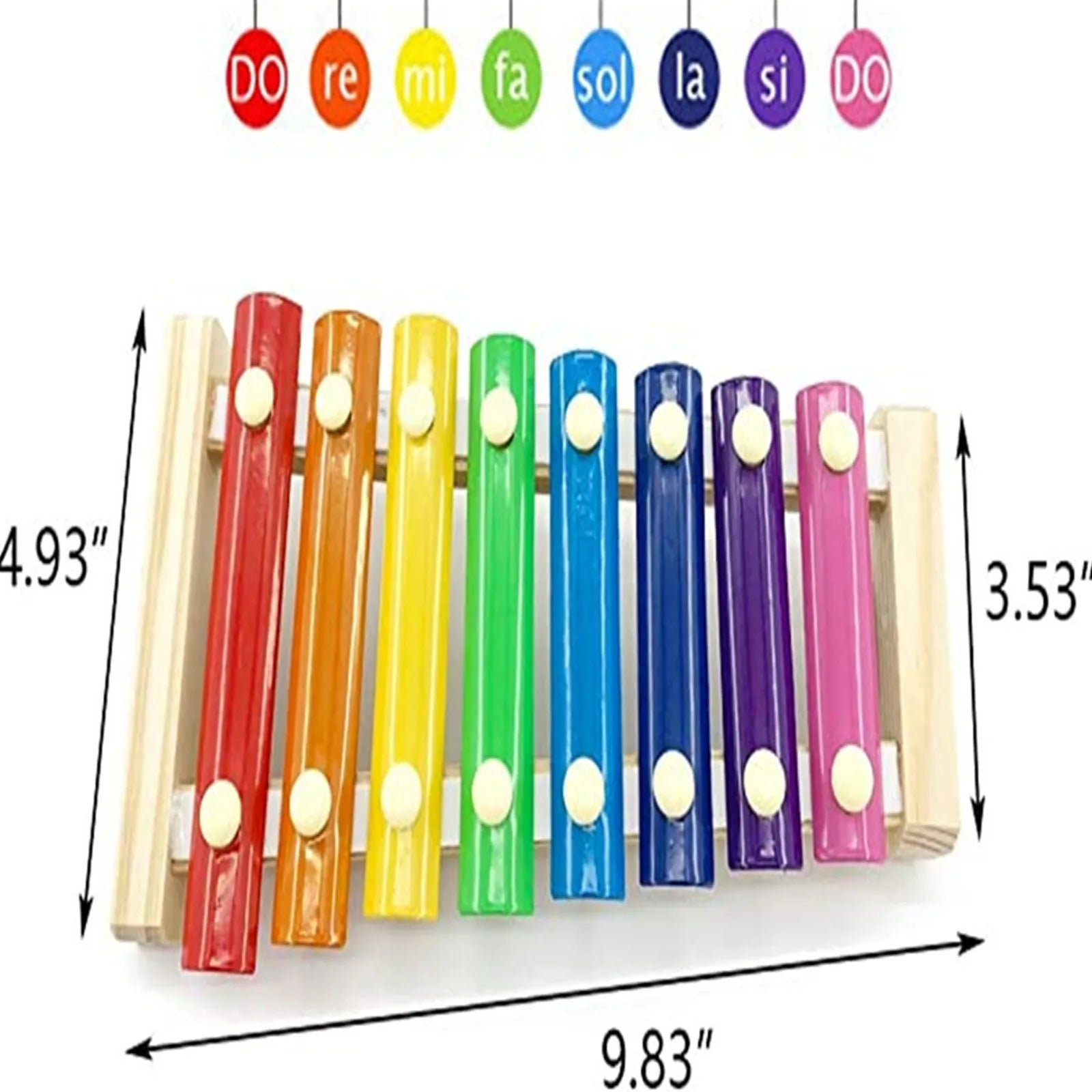 Wholesale Bulk Bird Chicken Xylophone Toy Wooden Suspensible Bird Cage Accessories Musical Toy with 8 Keys for Chicken Bird Parrot Macaw Hens - Furbury