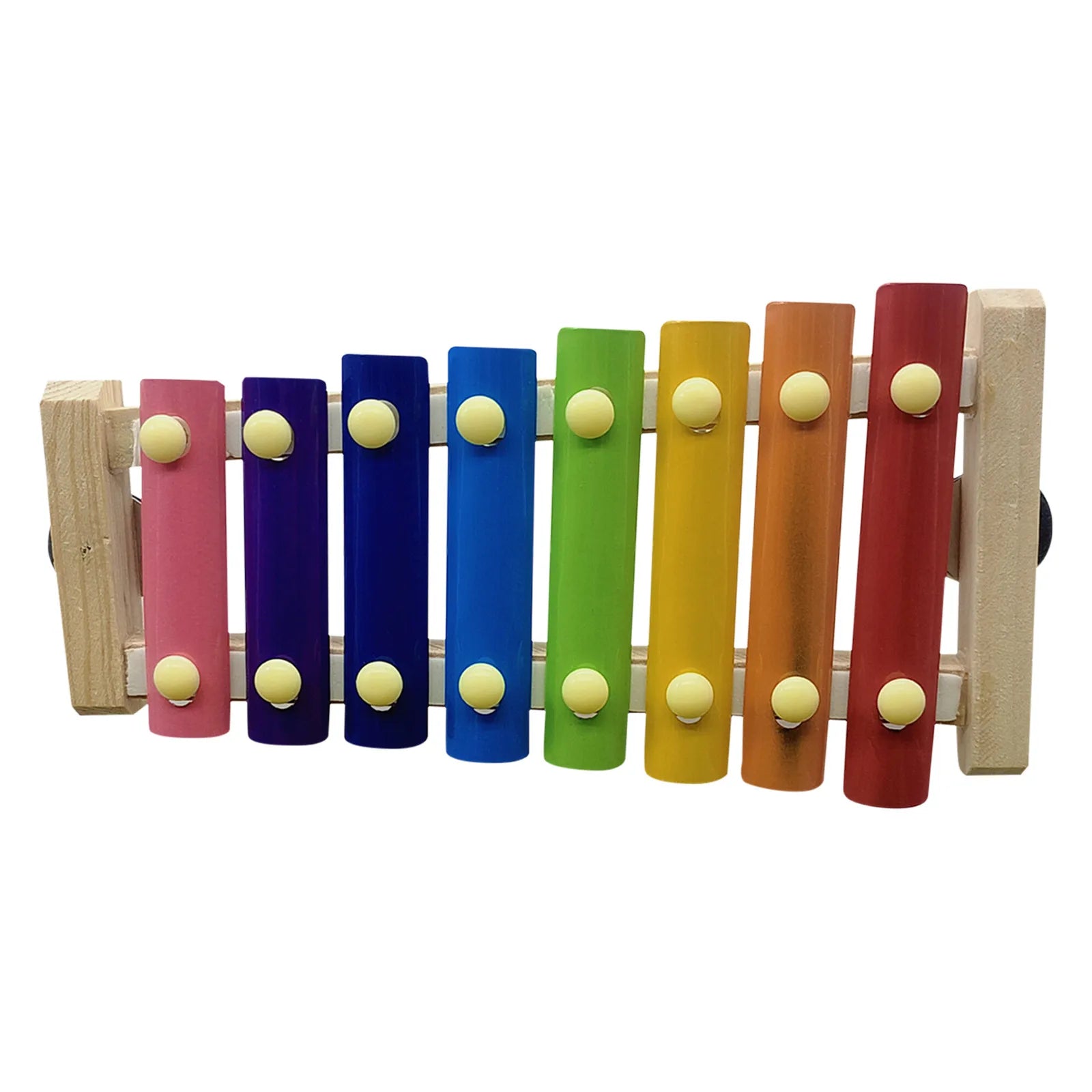 Wholesale Bulk Bird Chicken Xylophone Toy Wooden Suspensible Bird Cage Accessories Musical Toy with 8 Keys for Chicken Bird Parrot Macaw Hens - Furbury