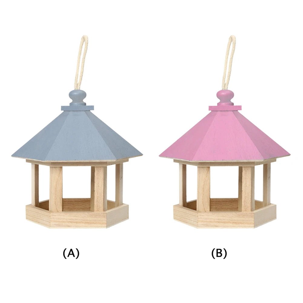 Wholesale Bulk Bird Feeder Parrot Cage Wooden Seeds Food Container Birdhouse Storage Container Water Dispenser for Garden Villa Decoration - Furbury