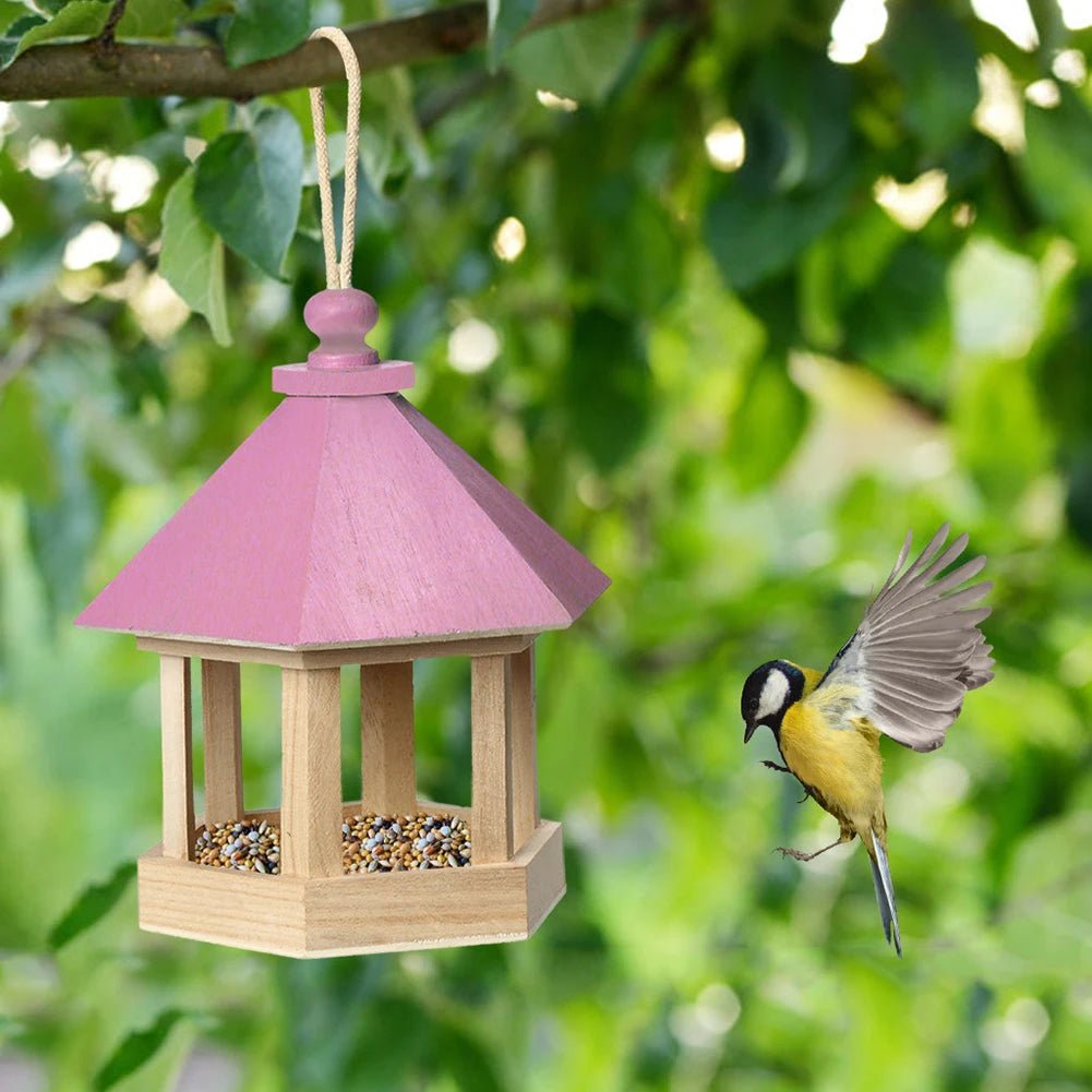 Wholesale Bulk Bird Feeder Parrot Cage Wooden Seeds Food Container Birdhouse Storage Container Water Dispenser for Garden Villa Decoration - Furbury