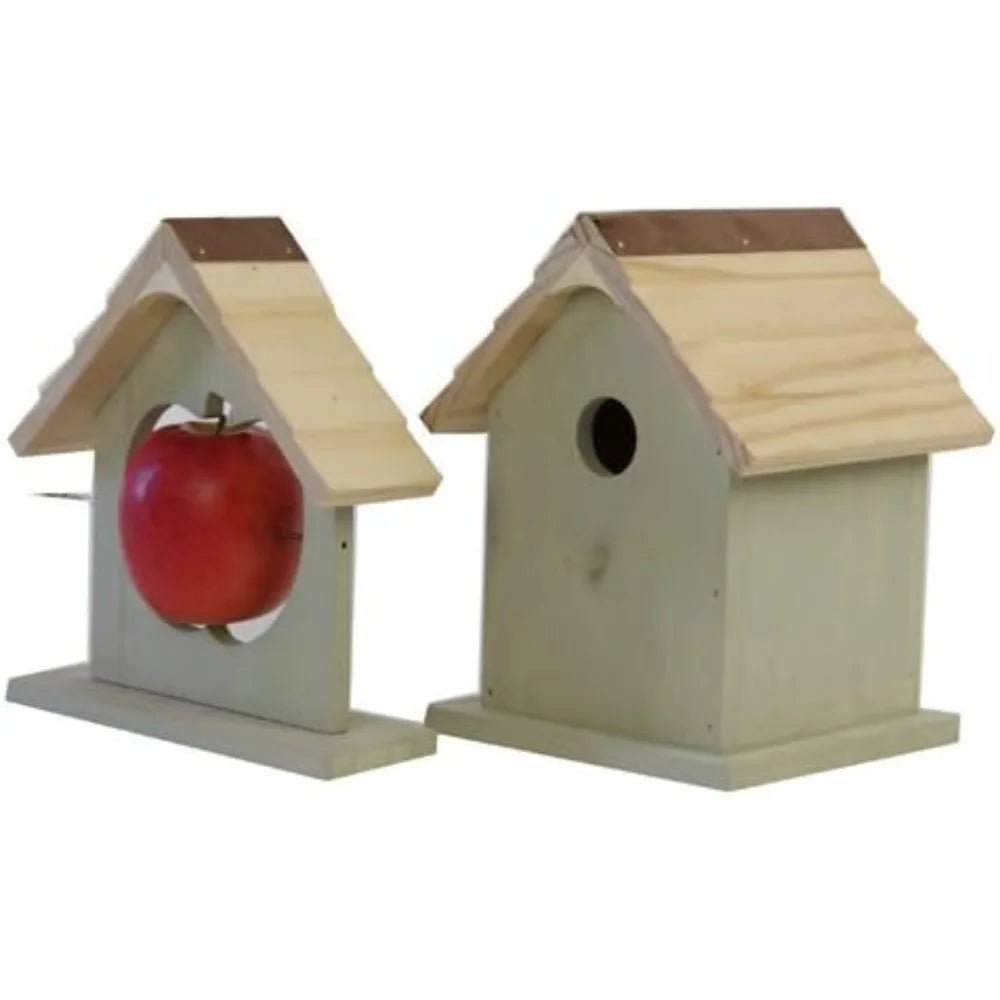 Wholesale Bulk Bird Nesting Box & Apple Feeder Set Gift Boxed Ideal Present - Furbury