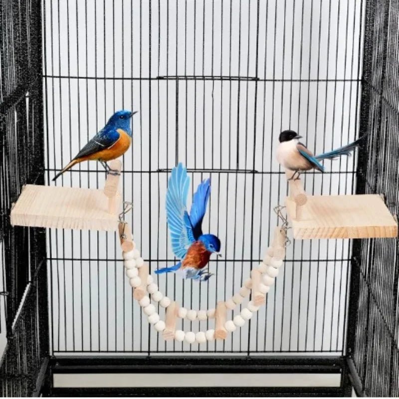 Wholesale Bulk Bird Toy Hamster Toy Little Pet Springboard Combination Toy Parrot Climbing Ladder Springboard Ladder Swing Parrot Toys - Furbury