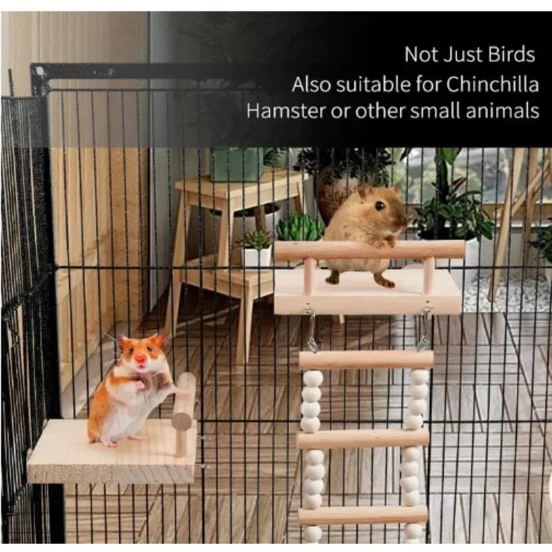 Wholesale Bulk Bird Toy Hamster Toy Little Pet Springboard Combination Toy Parrot Climbing Ladder Springboard Ladder Swing Parrot Toys - Furbury