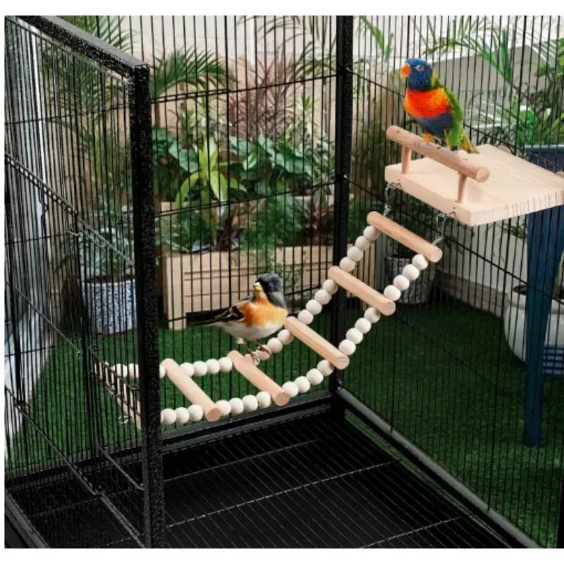 Wholesale Bulk Bird Toy Hamster Toy Little Pet Springboard Combination Toy Parrot Climbing Ladder Springboard Ladder Swing Parrot Toys - Furbury