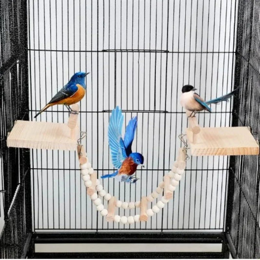 Wholesale Bulk Bird Toy Hamster Toy Little Pet Springboard Combination Toy Parrot Climbing Ladder Springboard Ladder Swing Parrot Toys - Furbury