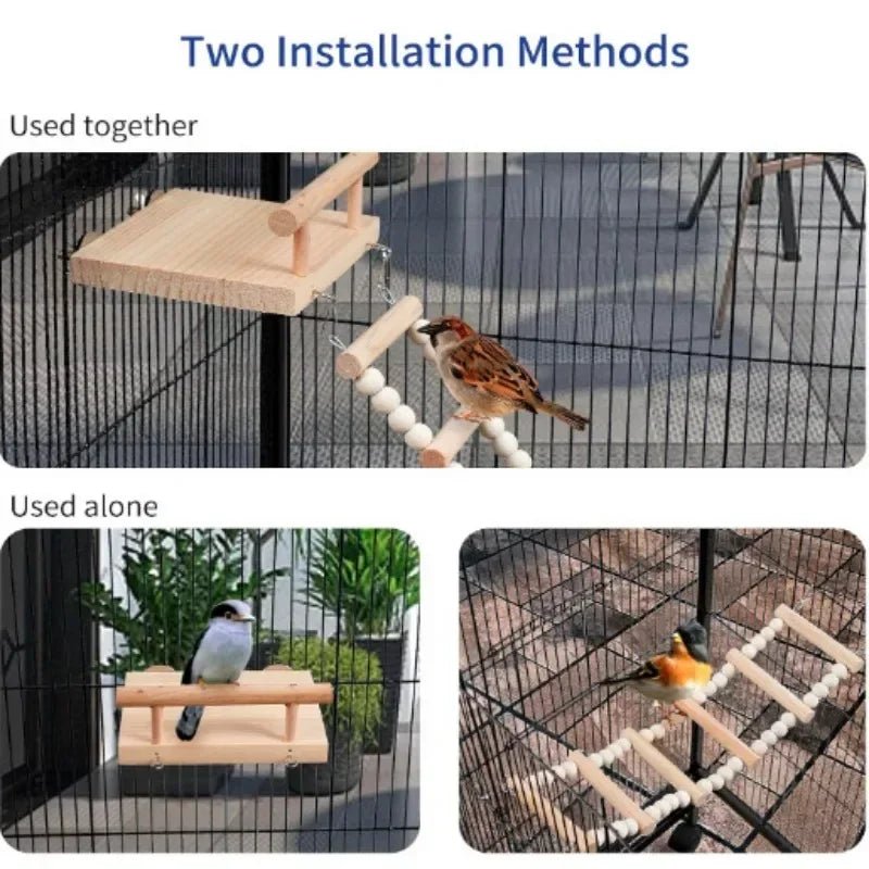 Wholesale Bulk Bird Toy Hamster Toy Little Pet Springboard Combination Toy Parrot Climbing Ladder Springboard Ladder Swing Parrot Toys - Furbury