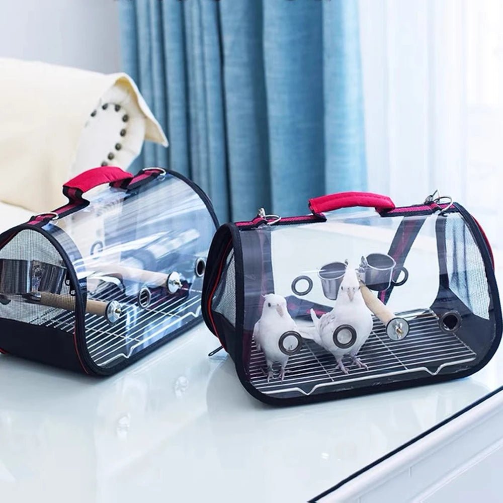 Wholesale Bulk Bird Transport Cage Bird Travel Carrier with Perch Breathable Space Parrot Go Out Backpack Multi - functional Bird bag Outdoor - Furbury