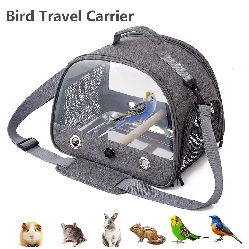 Wholesale Bulk Bird Travel Carrier Portable Transport Bird Cage With Stainless Steel Tray Small Pet Multi - functional Parrot Bird Bag Outdoor - Furbury
