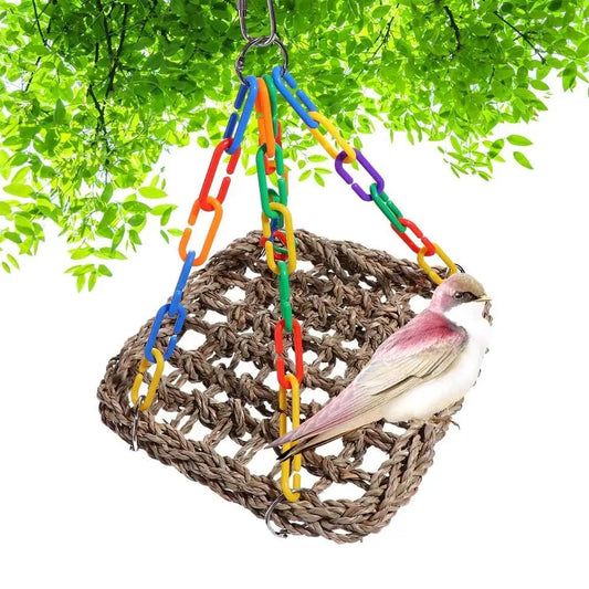Wholesale Bulk Birds Cage Accessories Bite resistant Wear resistant for Parakeets Parrot Hammock Bird Perch Bird Hanging Bed Parrot Swing Toys - Furbury