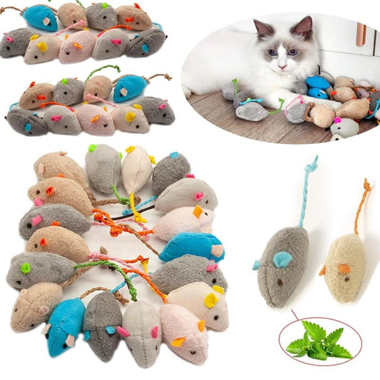 Wholesale Bulk Cat Mouse Toys Also Prefilled Catnip Faux Fur Cat Mice Toys Interactive Cat Game Catnip Toys for Indoor Cats toy - Furbury