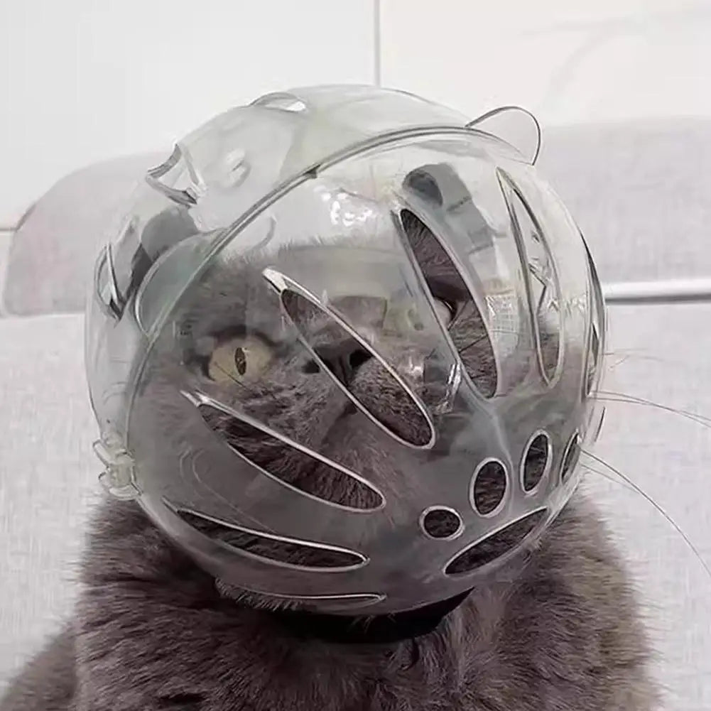 Wholesale Bulk Cat Muzzle Boots Set Anti Bite Breathable Space Hood Clear Cats Helmet With Paw Cover Portable Astronaut Helmet For Grooming  - Furbury