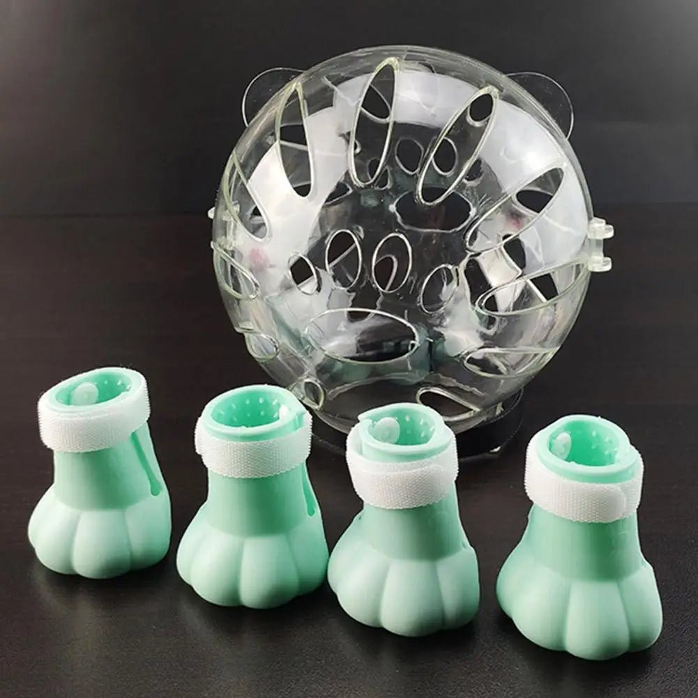 Wholesale Bulk Cat Muzzle Boots Set Anti Bite Breathable Space Hood Clear Cats Helmet With Paw Cover Portable Astronaut Helmet For Grooming  - Furbury