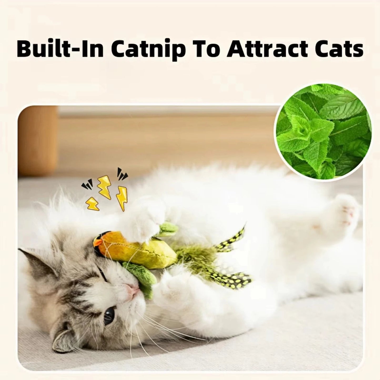 Wholesale Bulk Cat Toys For Indoor Cats Interactive Cat Toy Realistic Bird Sound Cat Toy Plush Cat Toy Catnip Cat Toy for Cats Kitten Toy - Furbury