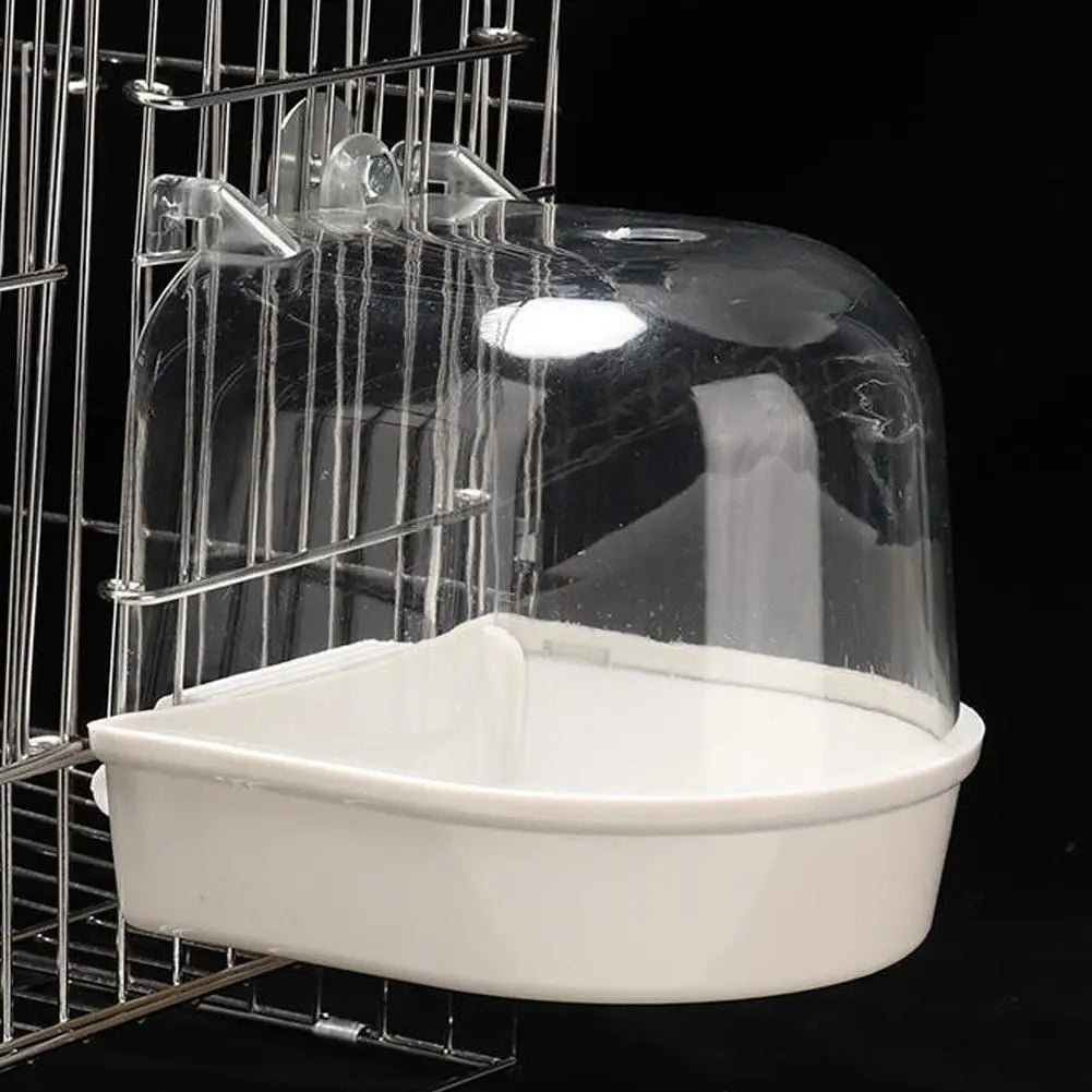 Wholesale Bulk Clear Hanging Bird Bath for Cage Parakeet Bird Cage Accessories Parrots Bathtub Bath Shower Cage for Canary Budgerigar Cockatiel - Furbury