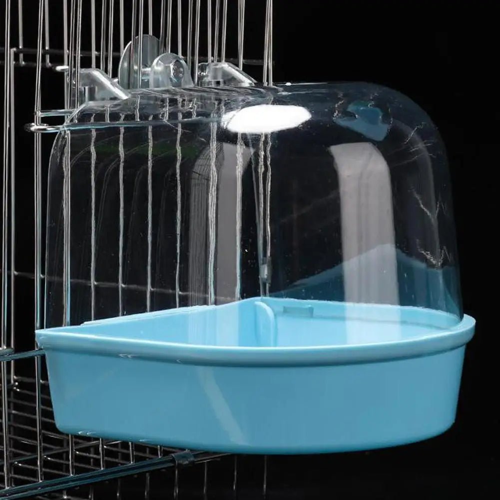 Wholesale Bulk Clear Hanging Bird Bath for Cage Parakeet Bird Cage Accessories Parrots Bathtub Bath Shower Cage for Canary Budgerigar Cockatiel - Furbury
