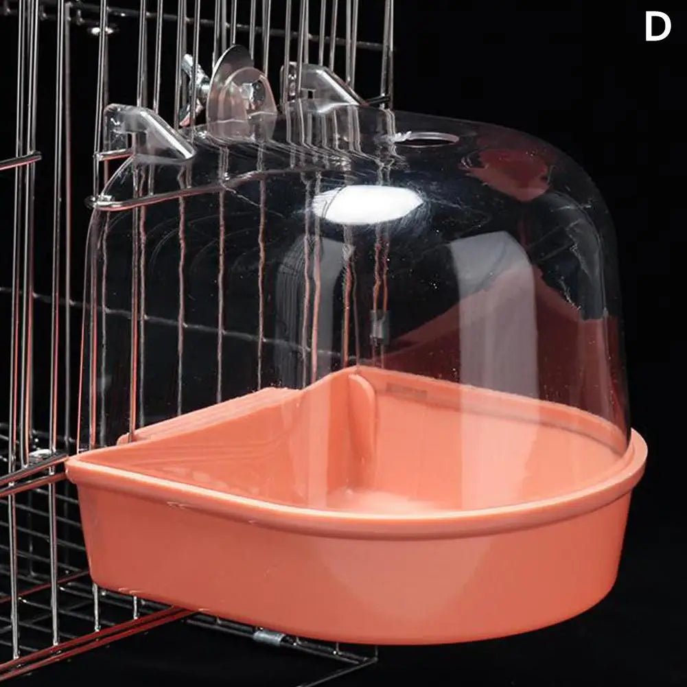 Wholesale Bulk Clear Hanging Bird Bath for Cage Parakeet Bird Cage Accessories Parrots Bathtub Bath Shower Cage for Canary Budgerigar Cockatiel - Furbury