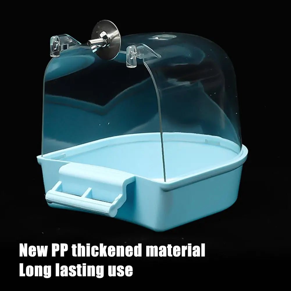 Wholesale Bulk Clear Hanging Bird Bath for Cage Parakeet Bird Cage Accessories Parrots Bathtub Bath Shower Cage for Canary Budgerigar Cockatiel - Furbury