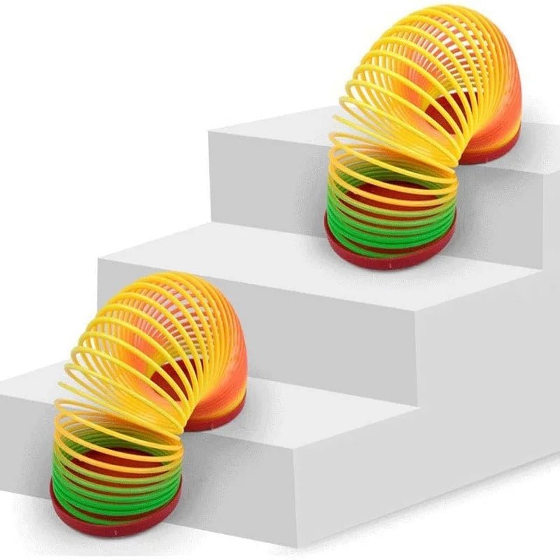 Wholesale Bulk Color Rainbow Circle Funny Magic Toys Early Development Educational Folding Plastic Spring Coil Children's Creative Magical Toys - Furbury